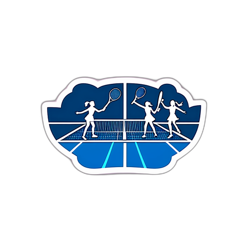 Inspirerande tennisklistermärke
