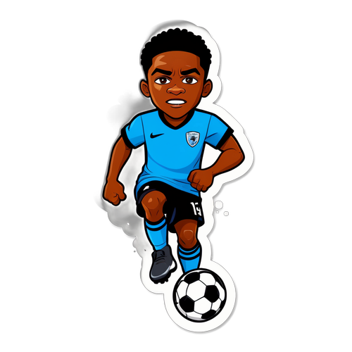 Lookman Dribbling Comic Sticker