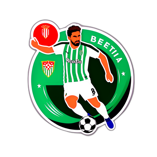 Σχεδίαση αυτοκόλλητου με στοιχεία από τον αγώνα Ρεάλ Μπέτις vs Ατλέτικο Μαδρίτης
