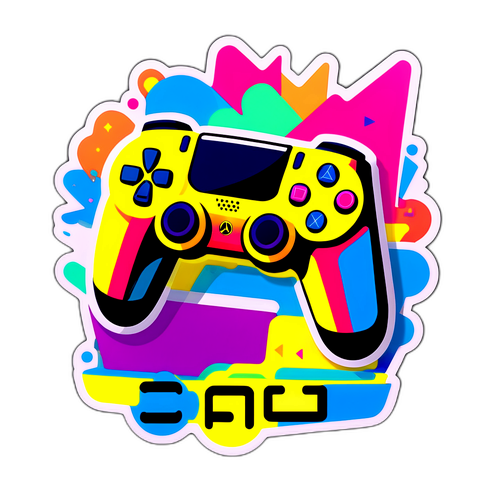 Retro stylizowany kontroler PS5