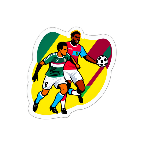 Stiker Momen Seru Pertandingan Sepak Bola Mirassol vs Fluminense