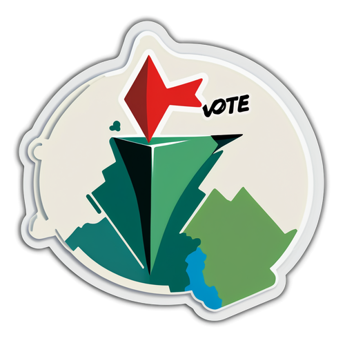 Ilustración de un mapa de CABA con 'dónde voto'