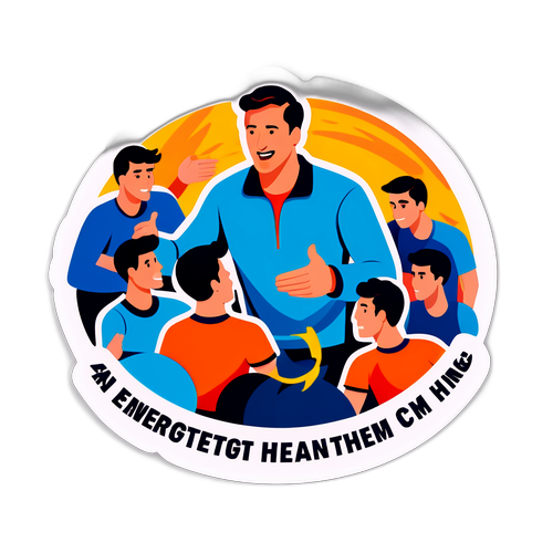 Un coach énergique donnant des conseils en contexte sportif