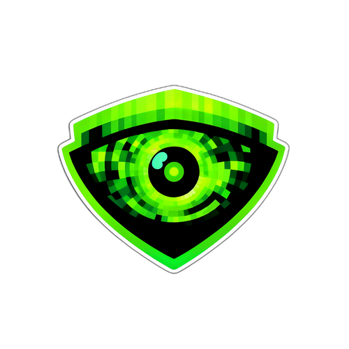 Fargerik Nvidia-logo i digitale piksler