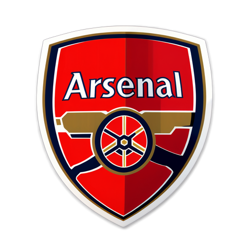 Trots op Arsenal: Minimalistische Sticker voor de Grote Wedstrijd