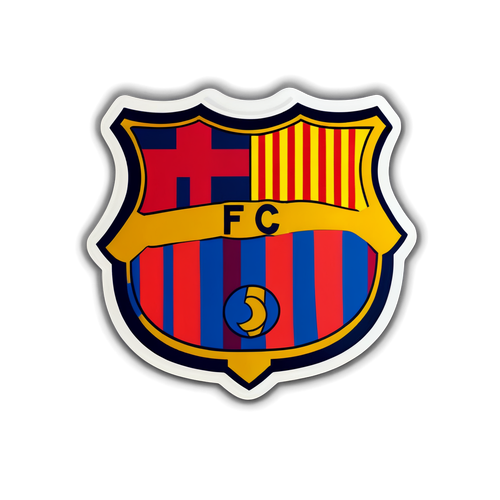 Autocollant représentant le FC Barcelone