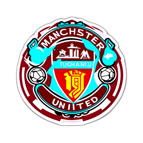 Manchester United und West Ham Logo-Sticker