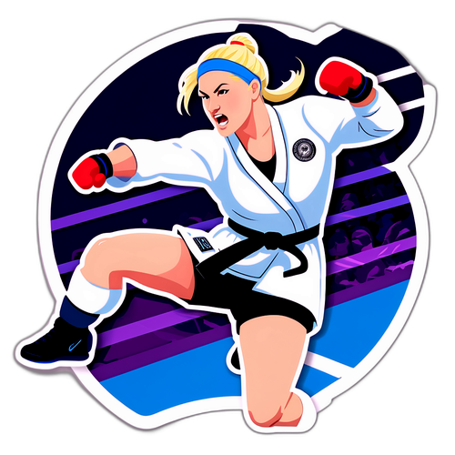 Autocollant de Kayla Harrison en action
