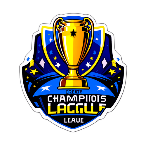 Sticker pentru a celebra Liga Campionilor