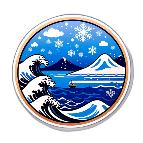 威海三面环海的冬季景观