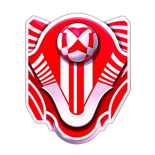 Арт-дизайн червоного і білого кольорів Ajax