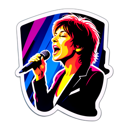 Gianna Nannini che canta appassionatamente
