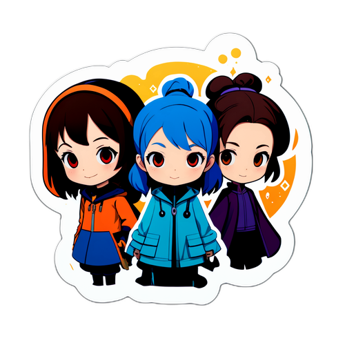 Σχεδιασμός των κύριων χαρακτήρων στο επεισόδιο 15 της σειράς