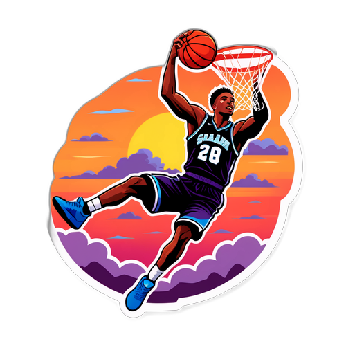 Sticker Disenyo ni Cam Johnson na Lumilipad para sa Slam Dunk