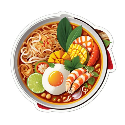 Bold Thailand Kulinarisk Sticker