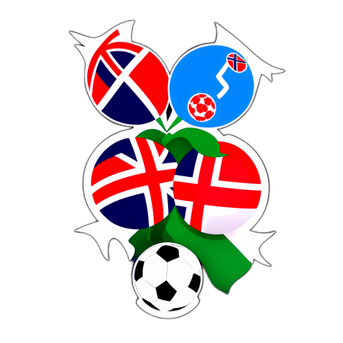 Symbolische Darstellungen Italiens und Norwegens im Fußball