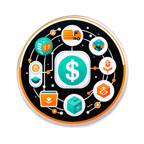 भविष्यवादी ब्लॉकचेन अनुप्रयोगों का स्टीकर