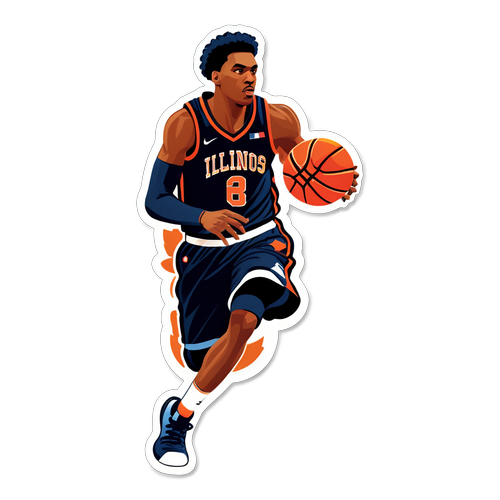 Illinois Basketball Collectible Sticker