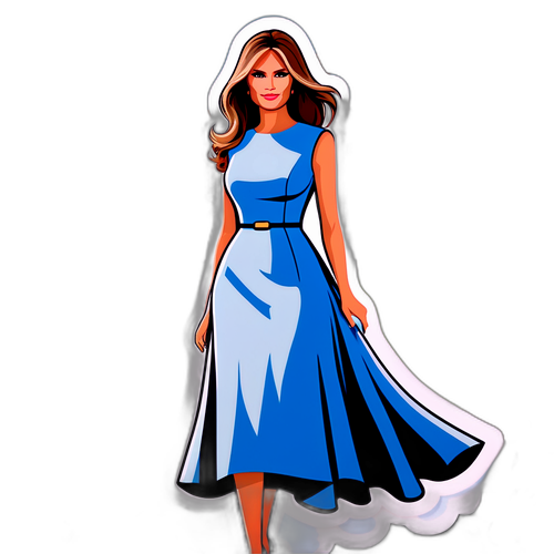 Illustration de Melania Trump élégamment habillée
