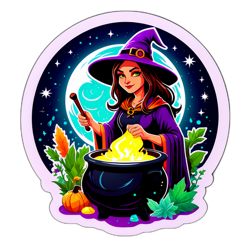 Magical Witch Brewing Potions