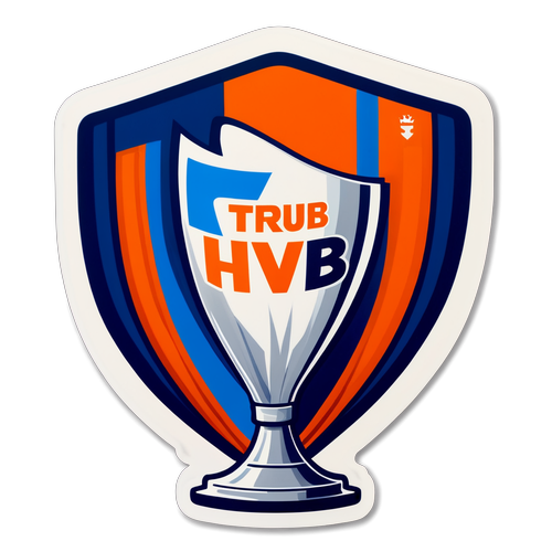 Sticker van de KNVB Beker met 'Strijd voor de Beker!'