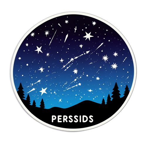 Nachtscène met vallende sterren 'Perseïden'