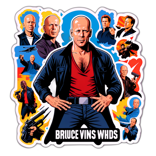 Sticker Nostalgia Bruce Willis