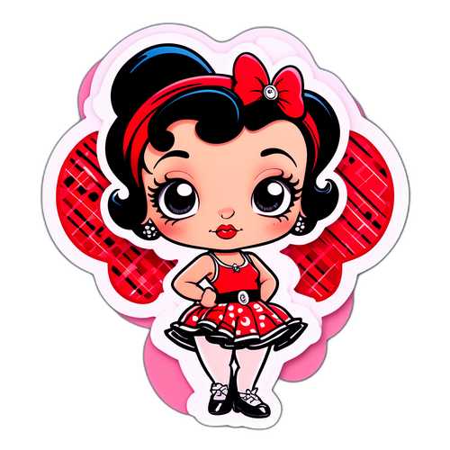 Vintage-Inspired Betty Boop Sticker