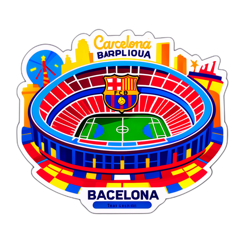 Illustration eines FC Barcelona Stadions