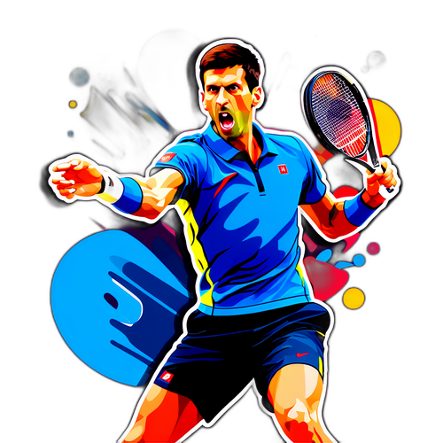 Sticker ya Novak Djokovic katika Hatua