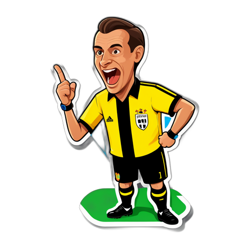 Trọng tài biên vui vẻ trong trận đấu FIFA