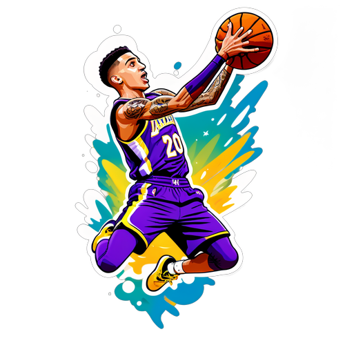 A Stylish Basketball Sticker Featuring Kyle Kuzma