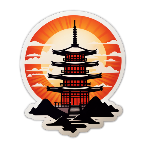 Pagoda dan Matahari Terbit