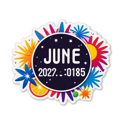 Makulay na Sticker para sa Mga Piyesta sa Hunyo 2025