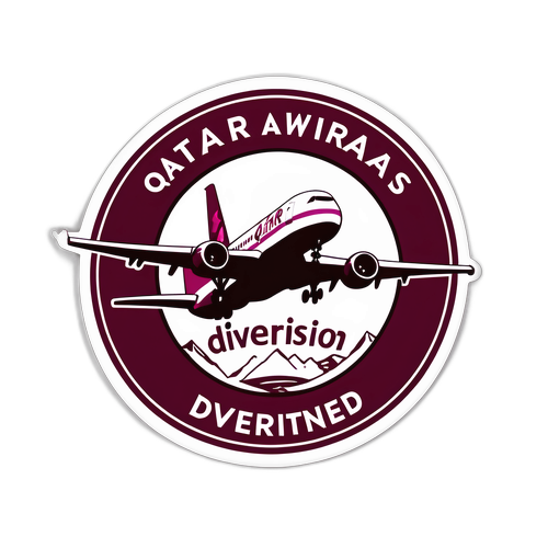 สติกเกอร์เที่ยวบินของ Qatar Airways ถูกเบี่ยงเบน