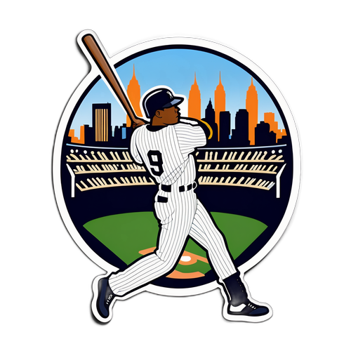 Yankees Player Caricature Sticker