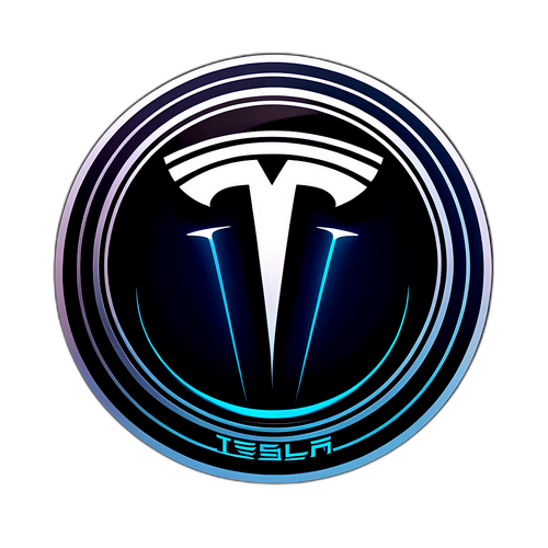 Elegancki Sticker z Logo Tesli