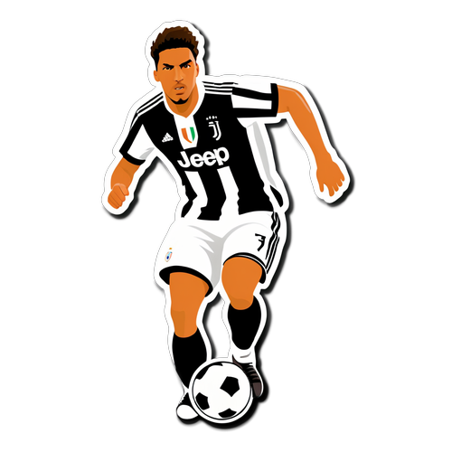 Sticker Juventus cầu thủ sút bóng