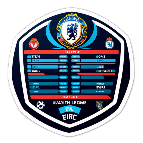 आधुनिक EPL टेबल स्टिकर