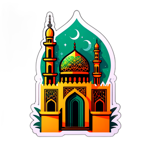 Stiker Dekoratif Arsitektur Saudi Arabia