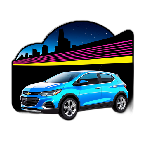 Diseño del Chevrolet Onix 2026 en una carretera futurista con luces brillantes