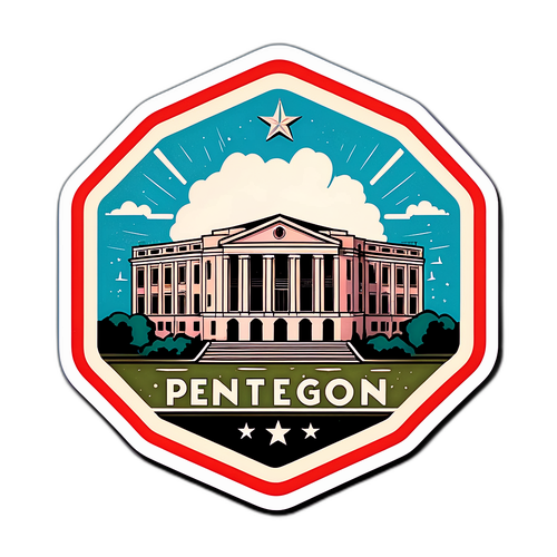 Vintage Pentagon Sticker