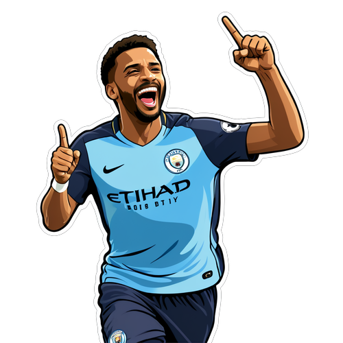 Sticker Man City Vui Mừng Chiến Thắng