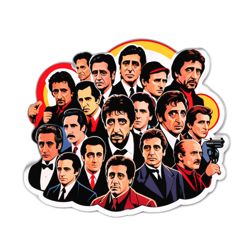 Adesivo Retro di Al Pacino