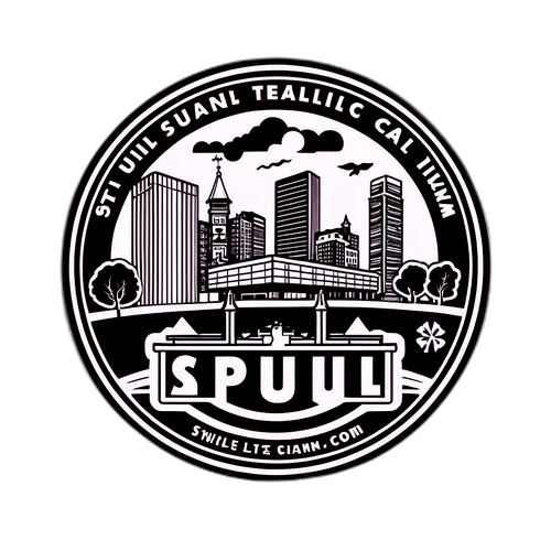 Autocol artistic cu peisaj urban și echipa St. Pauli