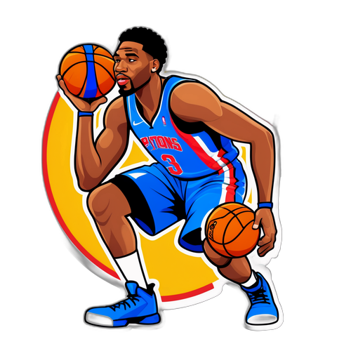 Humorous Pistons Player Sticker