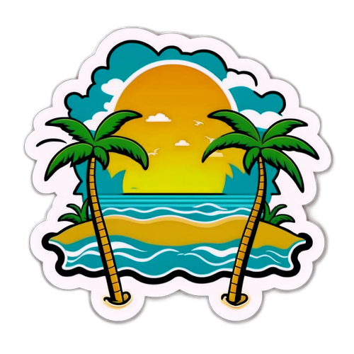 Strandlandschaft Sticker