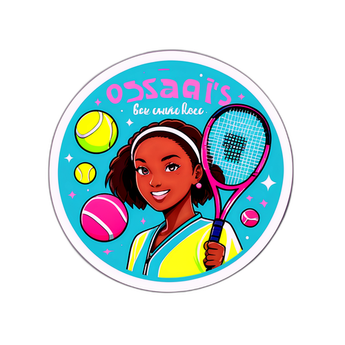Motywacyjny naklejka z cytatami Naomi Osaka