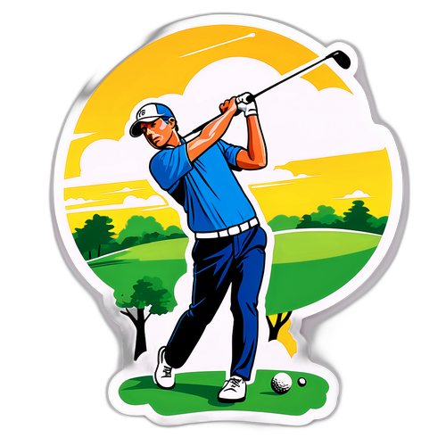 Minh họa năng động về cú đánh golf