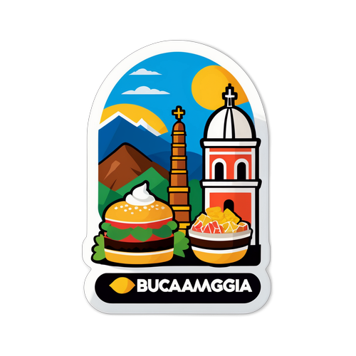 Sticker cultural de Bucaramanga y Fortaleza